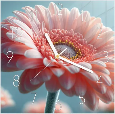 Produktbild von Wanduhr aus Glas mit Motiv Blumenpracht- 30 x 30 cm - inkl. Aufhängesystem