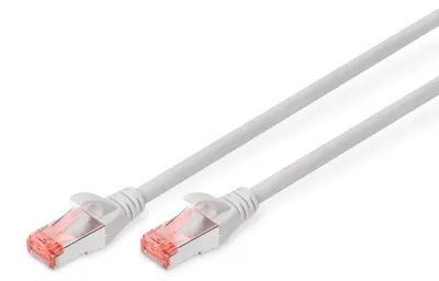 Produktbild von DIGITUS Patchkabel Cat6 S/FTP 2xRJ45 20.0m grau Hebelschutz Polybeutel