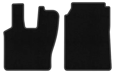 Immagine prodotto di Tappetini anteriori in moquette agugliata per Scania Serie 4 1995-2004 (commerciale) – 2 pezzi, neri, su misura – Wielganizator BASIC