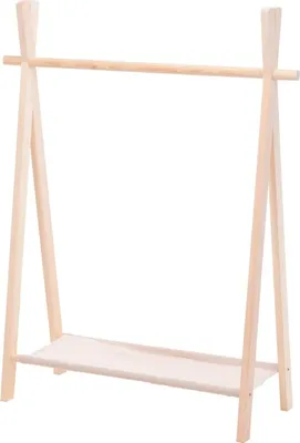 Obrázok produktu pre Vešiak na kabáty do detskej skrine Vešiak na oblečenie s policou Drevo 100x80x30 cm