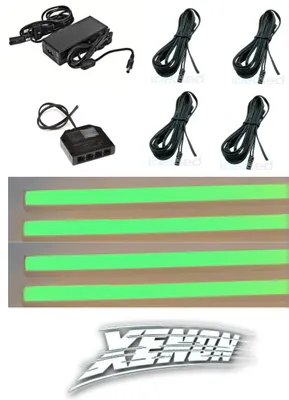 Produktbild von 6644 LED COB Regal Beleuchtung 4x0,3m inklusive Netzteil Licht Grün