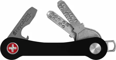 Image de keycabins : Porte-clés en aluminium, couleur noire