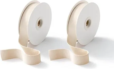 Immagine prodotto di Nastro decorativo in velluto - 25 mm x 9 m - 2 rotoli - beige crema