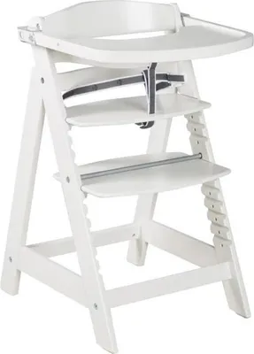 Obrázok produktu pre Vysoká stolička, ROBA Sit Up Click & Fun, výškovo nastaviteľná, odnímateľný tanier, do 70 kg, biela lakovaná