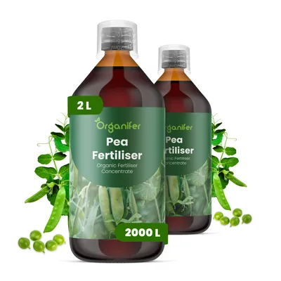 Obrázek produktu pro Hrach Tekuté Hnojivo 2x1 L – 2-1-8 NPK – Pro Hrach – Podporuje Květy, Tvorbu Plodov & Růst Kořenů – Organifer