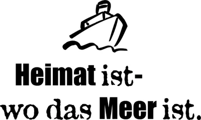 Produktbild von "Heimat ist - wo das Meer ist." Wandtattoo