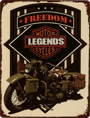 Obrázek produktu pro Moritz retro dekorativní plechová cedule Freedom Legends nápad na dárek z kovu vintage design pro dekoraci