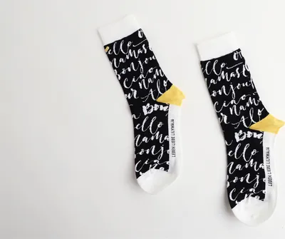 Produktbild von MEGAGROUP 1 Paar Casual Socken mit hohem Baumwollanteil 35-39 schwarz Lilymaja socks