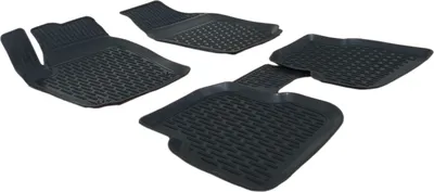 Image de 3D Tapis De Sol en Caoutchouc Premium Pour Volkswagen Polo 6R 2009-2017, Bord Haut, Noir, Antidérapant, Toutes Saisons