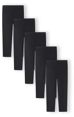 Produktbild von Minoti 5er-Pack Leggings Schwarz Gr. 110 für Mädchen