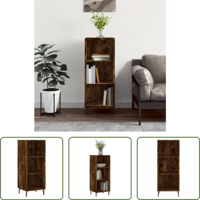Produktbild von The Living Store Sideboard Räuchereiche 34,5x32,5x90 cm Holzwerkstoff