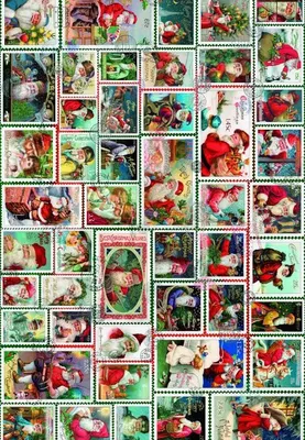 Obrázok produktu pre Grafika Puzzle Santa Stamps - 1000 dielikov s vianočným motívom
