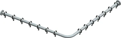 Produktbild von KEUCO PLAN Duschvorhangstangen-Set für Rechteck-Duschwannen für Dusche Winkelform 1200 x 1200 mm verchromt