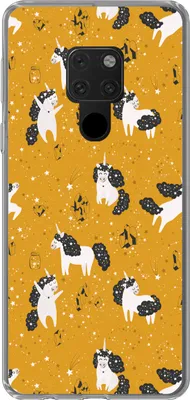 Produktbild von MuchoWow® Handyhülle Schutzhülle Hülle für Telefoonhoesje Huawei P40 Lite Mädchen - Einhorn - Sterne - Muster - Mädchen - Kinder - Kinder - Kind Silikon Softcase Handy Hülle - Handy