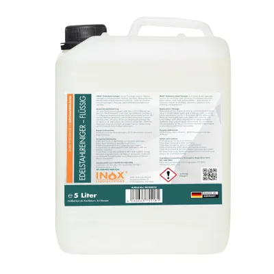 Produktbild von INOX® Edelstahlreiniger Flüssig, 5 Liter - Hochwirksamer Edelstahl Spezialreiniger für Küche & Haushalt