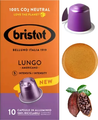 Image de Capsules Nespresso Bristot Lungo Americano 10 pièces