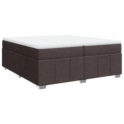 Produktbild von Boxspringbett mit Matratze Dunkelbraun 200x200 cm Stoff