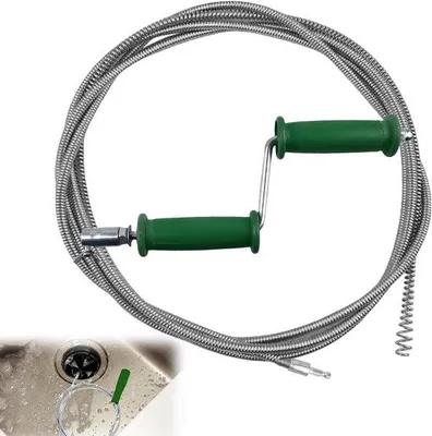 Immagine prodotto di Spirale per pulizia tubi da 5 m, Ø 6 mm - Con adattatori elettrici e manuali