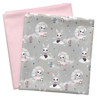 Produktbild von Stoffpaket Kinder 0,5x1,5m Jersey + 0,5x0,7m Bündchen Nähpaket Kinderkleidung