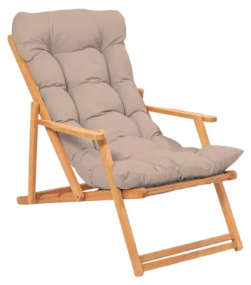 Produktbild von Dmora Gartenstuhl Stintino Braun, verstellbare Rückenlehne