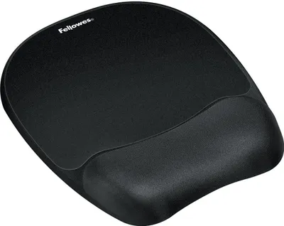 Produktbild von Handgelenkauflage mit Mauspad Memory Foam 201,6x25,4x235mm schwarz Packung mit 4 Stück