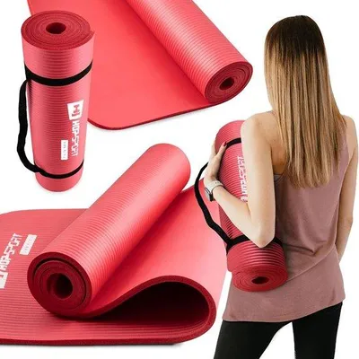 Obrázek produktu pro Jógová podložka 1 cm/1,5 cm, protiskluzová podložka na fitness a pilates, 180 x 61 cm