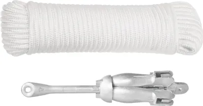 Produktbild von vidaXL Klappanker mit Seil Silbern 2,5 kg Temperguss