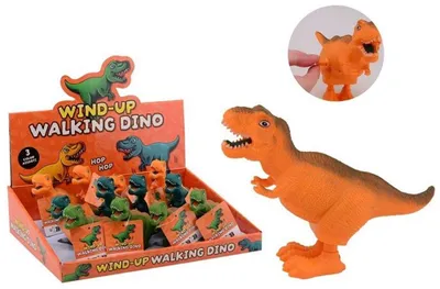 Zdjęcie produktu dla Nakręcana zabawka Johntoy T-Rex - chodzący dinozaur na wystawie