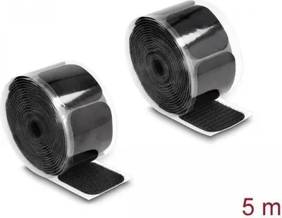 Immagine prodotto di Tappetino con chiusura a velcro Delock - 5 metri - Nero