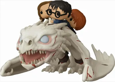 Productafbeelding van Harry Potter - Gringotts Draak. Harry, Hermelien en Ron op een draak. Funko Pop! - Vinyl figuur