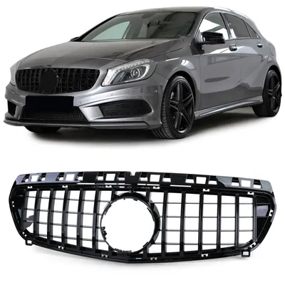 Produktbild von Sport Kühlergrill Grill Schwarz glänzend für Mercedes A Klasse W176 12-15