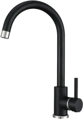 Produktbild von VBChome Küchenarmatur Schwarz Granitoptik 360° drehbar – Einhebel Armatur für Spüle, Wasserhahn modern für Spültisch