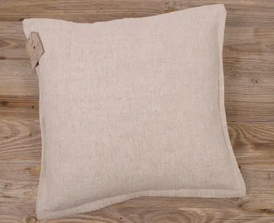 Produktbild von Kissen-Bezug 40x40 cm Landhaus-Stil beige Baumwolle-Mix