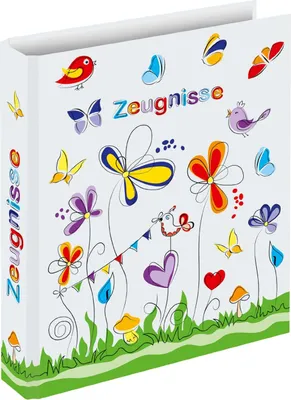 Produktbild von Zeugnismappe / Zeugnisringbuch / mit Schmetterlinge / incl. 10 Hüllen
