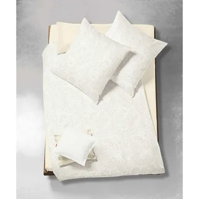 Produktbild von fleuresse Jaquard Bettwäsche Jade Ornamente 200x220 cm + 2 Stk. 80x80 cm Creme