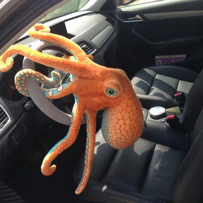 Produktbild von Plüsch riesiger Oktopus - Realistisches Meerestier Kuscheltier für Zuhause, Büro und Auto (80 cm)