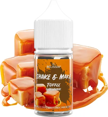 Produktbild von Belissia Shake and Make Toffee Refill - 30 ml hochdosiertes Lebensmittelaroma - zum Nachfüllen - Für Backen, Speisen, Getränke, Shakes, DIY uvm