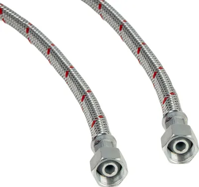Produktbild von tecuro Ölschlauch 1500 mm x 3/8 Zoll x 3/8 Zoll Überwurfmutter (DN10), konisch dichtend, nach DIN EN ISO 6806 Typ 1