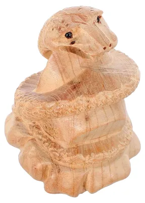 Produktbild von Holz Schlangenstatue Geschnitzte Schlangenfigur Realistische Schlange Schlangendekor Garten Tischornament Künstliche Schlangenfigur