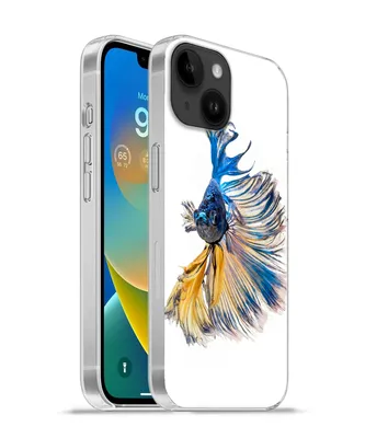 Produktbild von MuchoWow® Handyhülle Schutzhülle Hülle für Apple iPhone 14 - Softcase Fisch - Schwanz - Blau Silikon Softcase Handy Hülle - Mobiltelefonhülle