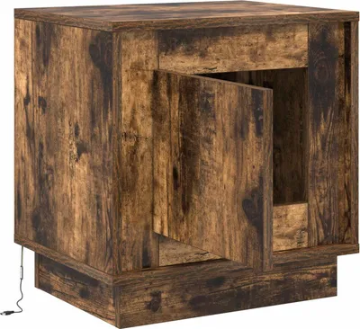 Immagine prodotto di vidaXL Comodino in rovere fumé 44 x 34,5 x 45 cm Materiale a base di legno