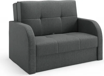 Produktbild von LIKMA Togo 2-Sitzer Sofa Dunkelgrau mit Schlaffunktion 135 cm Moderne Wohnzimmer Schlafcouch mit Stauraum Stoff Inari