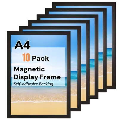 Magnetische A4-Boardhalter, 10 Stück, selbstklebend, transparent