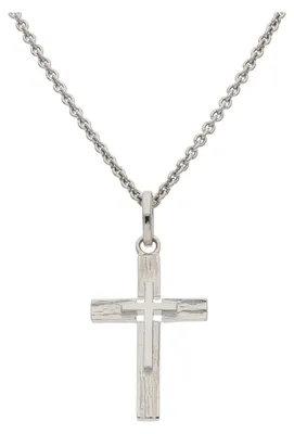 Produktbild von Kreuz Anhänger Silber 925 rhodiniert JL20-02-1318 JuwelmaLux