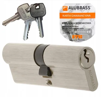 Produktbild von Alubrass Doppelzylinder 26/45 Satinnickel für Türen