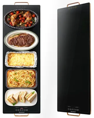 Image de Chauffe-plats - 100 x 35 cm - 450 W - Réglage multi-niveaux - Verre trempé