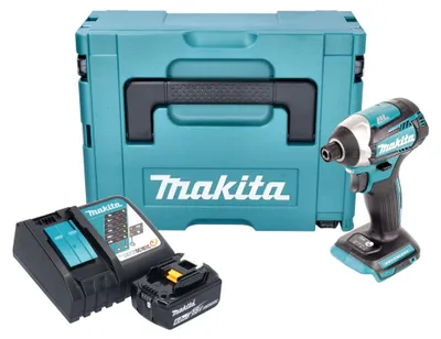 Produktbild von Makita DTD 154 RG1J Akku Schlagschrauber 18 V 175 Nm 1/4" Brushless + 1x Akku 6,0 Ah + Ladegerät + Makpac