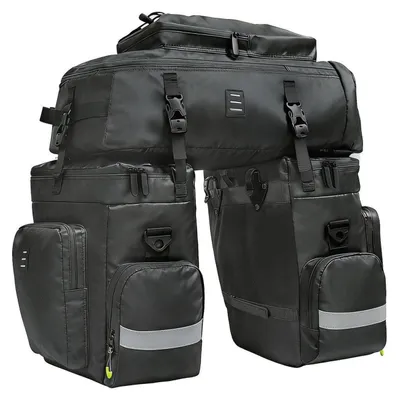 Produktbild von Fahrradtasche 3-in-1 Multifunktional Wasserdicht Gepäckträgertasche Rucksack mit Regenschutz