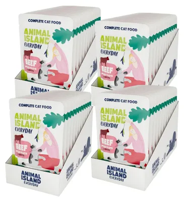 Obrázek produktu pro ANIMAL ISLAND Hovězí filet pro kočky 48x85g