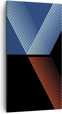 Produktbild von Bild auf Leinwand - Leinwandbild - Einteilig - Abstraktion Schwarz Blau - 45x80cm - Wand Bild - Wanddeko - Wandbilder - Leinwanddruck - Bilder - Wanddekoration - Leinwand bilder - PA45x80-4458